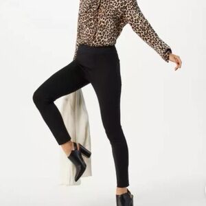 NWOT Spanx The Perfect Pants Women's Large Black 4-Pocket Ankle Stretch SPANX